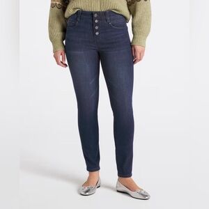 NWT Liverpool Women’s Gia Glider Button Fly Ankle Pull On Skinny Jean 8